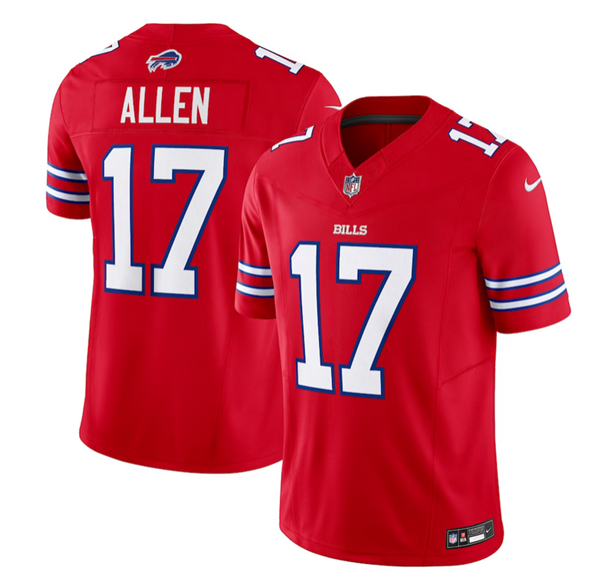 Buffalo Bills #17 Josh Allen Red 2023 F.U.S.E. Vapor Untouchable Limited Stitched Jersey