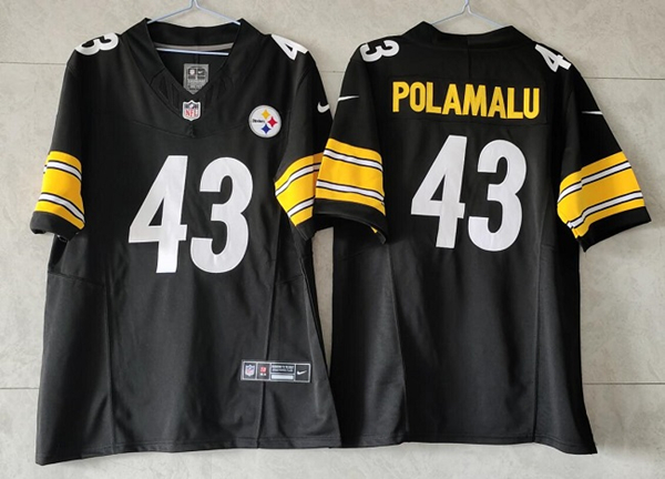 Pittsburgh Steelers #43 Troy Polamalu Black 2023 F.U.S.E. Vapor Untouchable Limited Jersey