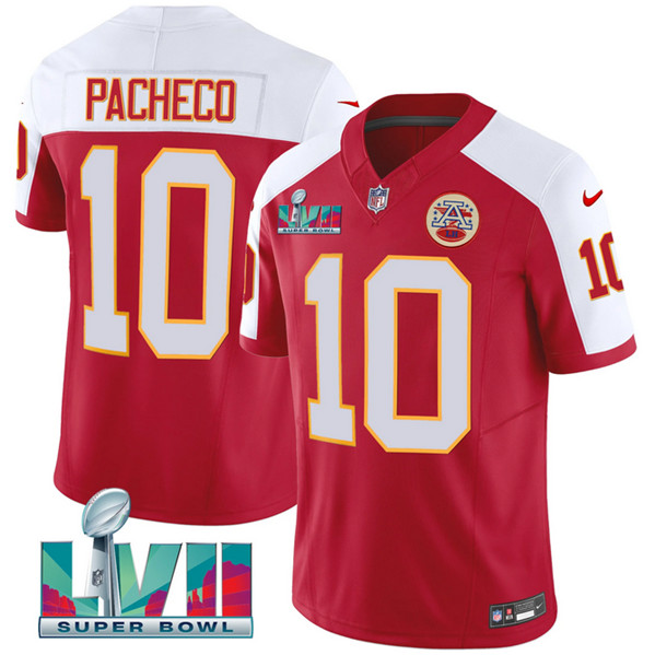 Kansas City Chiefs #10 Isiah Pacheco Red 2023 F.U.S.E. With Super Bowl LVII Patch Vapor Untouchable Limited Stitched Jersey