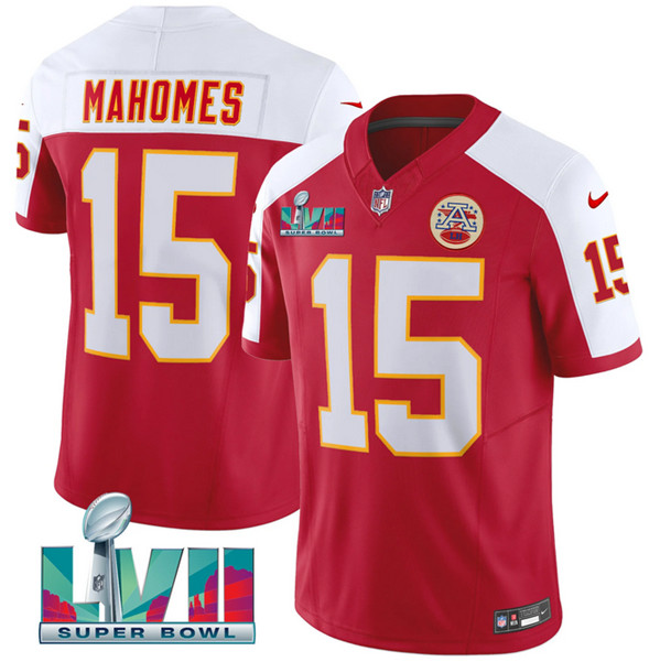 Kansas City Chiefs #15 Patrick Mahomes Red 2023 F.U.S.E. With Super Bowl LVII Patch Vapor Untouchable Limited Stitched Jersey