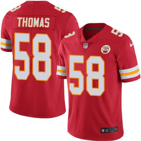 Kansas City Chiefs #58 Derrick Thomas Red Retired Player Vapor Untouchable Limited Stitched Jersey