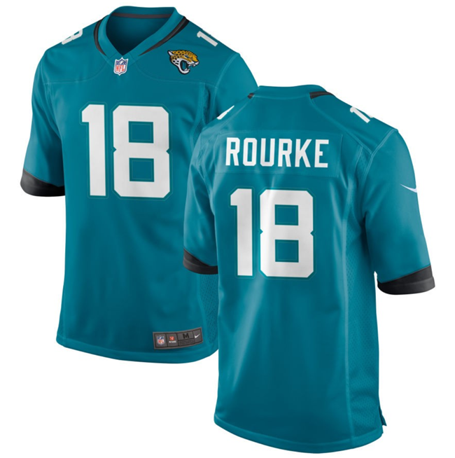 Jacksonville Jaguars #18 Nathan Rourke Teal Stitched Game Jersey