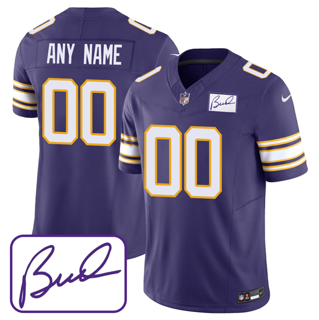 Minnesota Vikings Custom Purple 2023 F.U.S.E. Bud Grant Patch Limited Stitched Jersey