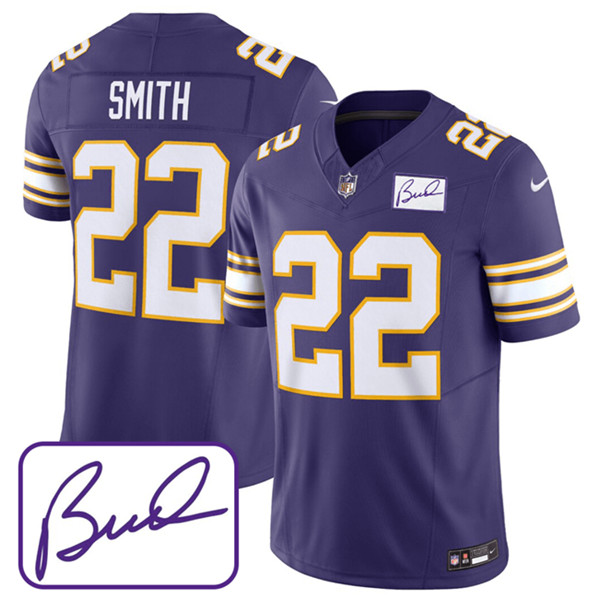 Minnesota Vikings #22 Harrison Smith Purple 2023 F.U.S.E. Bud Grant Patch Limited Stitched Jersey