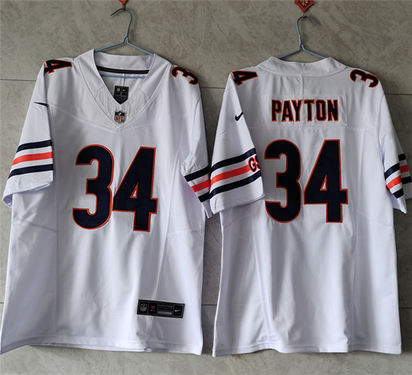Chicago Bears #34 Walter Payton White 2023 F.U.S.E. Vapor Untouchable Limited Stitched Jersey