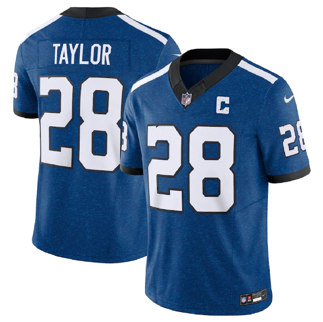 Indianapolis Colts #28 Jonathan Taylor Royal 2023 F.U.S.E. Indiana Nights Limited Stitched Jersey