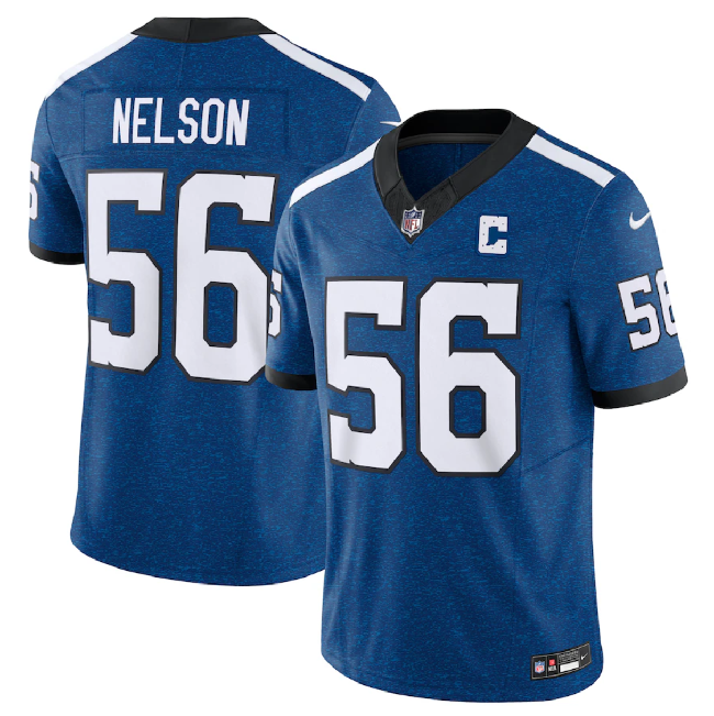 Indianapolis Colts #56 Quenton Nelson Royal 2023 F.U.S.E. Indiana Nights Limited Stitched Jersey