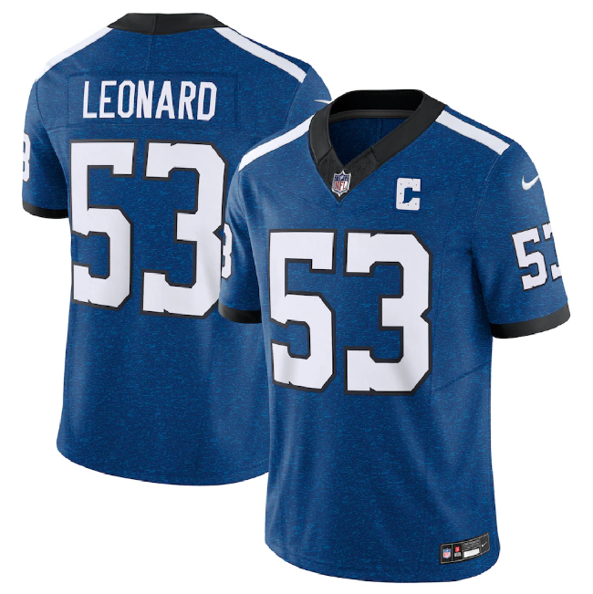 Indianapolis Colts #53 Shaquille Leonard Royal 2023 F.U.S.E. Indiana Nights Limited Stitched Jersey