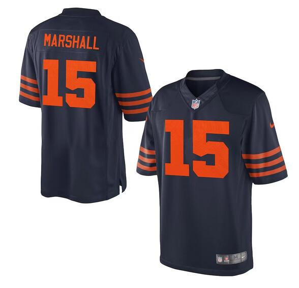 Chicago Bears #15 Brandon Marshall Navy Blue Game Stitched Jersey