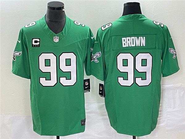 Philadelphia Eagles #99 Jerome Brown Green 2023 F.U.S.E. With C Patch Vapor Untouchable Stitched Jersey