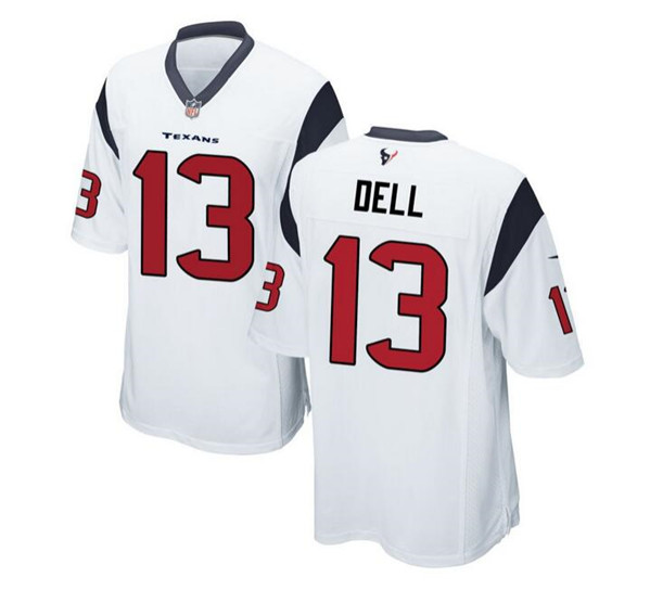 Houston Texans #13 Tank Dell White Stitched Game Jersey