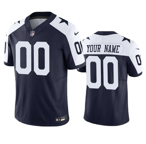 Dallas Cowboys Custom Navy 2023 F.U.S.E. Vapor Limited Stitched Jersey