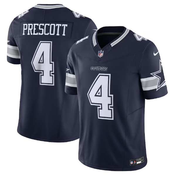Dallas Cowboys #4 Dak Prescott Navy 2023 F.U.S.E. Vapor Limited Stitched Jersey