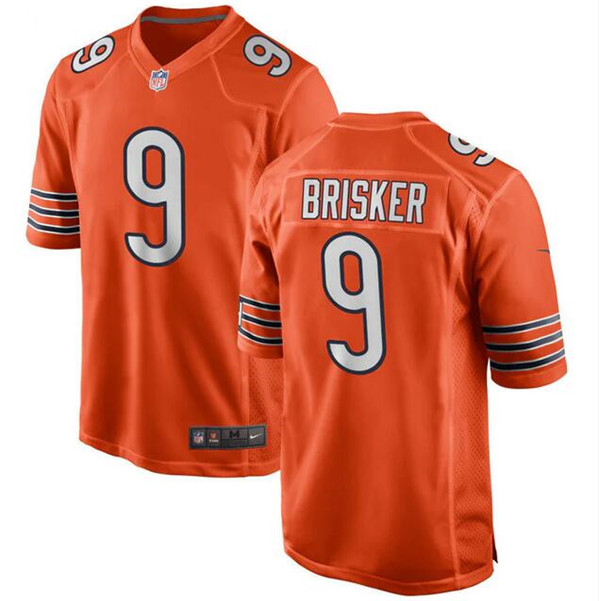 Chicago Bears #9 Jaquan Brisker Orange Stitched Game Jersey