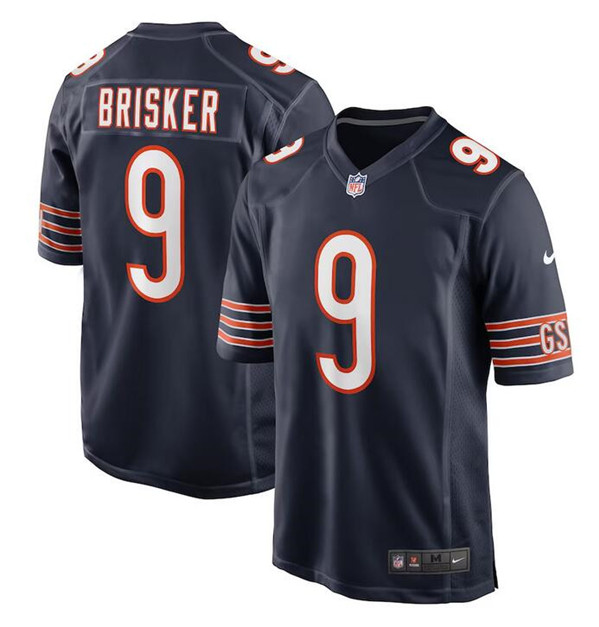 Chicago Bears #9 Jaquan Brisker Navy Stitched Game Jersey