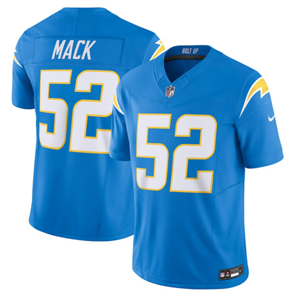 Los Angeles Chargers #52 Khalil Mack Blue 2023 F.U.S.E. Vapor Untouchable Limited Stitched Jersey