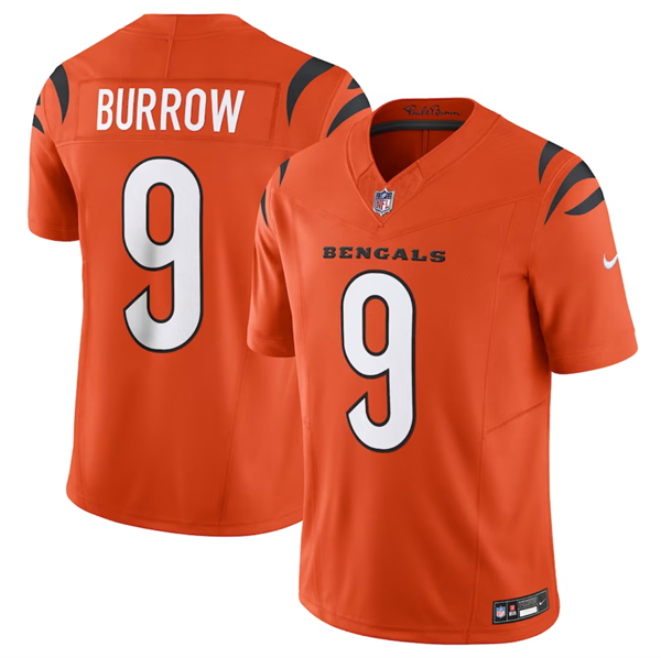Cincinnati Bengals #9 Joe Burrow Orange 2023 F.U.S.E. Vapor Untouchable Limited Stitched Jersey