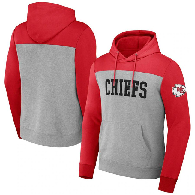 Kansas City Chiefs X Darius Rucker Collection Heather Gray Color Blocked Pullover Hoodie