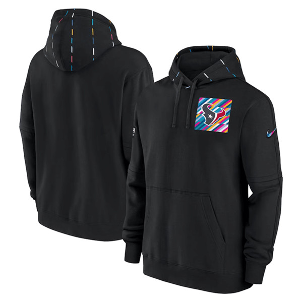 Houston Texans Black 2023 Crucial Catch Club Pullover Hoodie