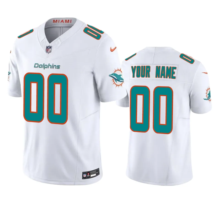 Miami Dolphins Custom White 2023 F.U.S.E Vapor Limited Stitched Jersey