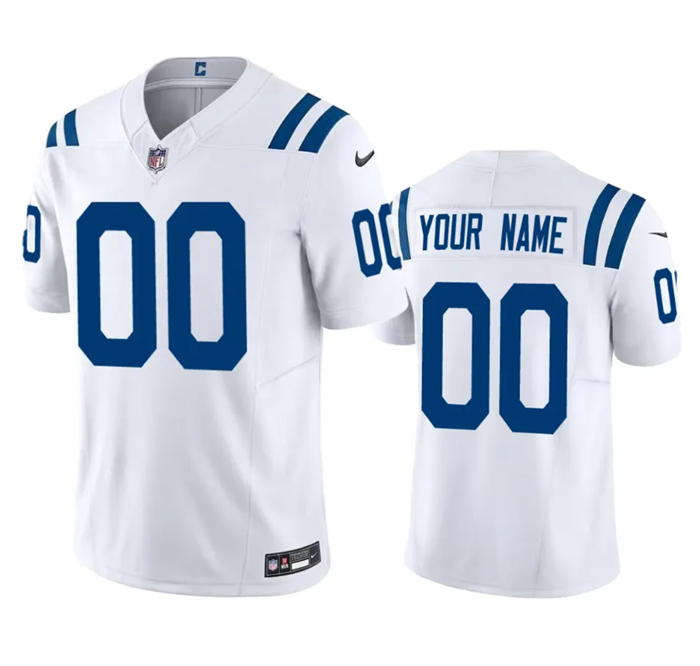 Indianapolis Colts Custom White 2023 F.U.S.E Vapor Untouchable Stitched Jersey