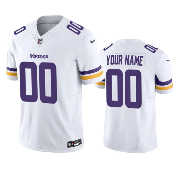 Minnesota Vikings Custom White 2023 F.U.S.E. Vapor Untouchable Stitched Jersey