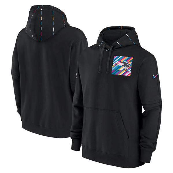 New England Patriots Black 2023 Crucial Catch Club Pullover Hoodie