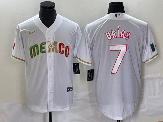 Mexico #7 Julio Urías White 2023 World Classic Stitched Jersey