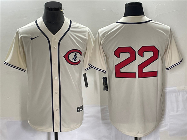 Chicago Cubs #22 Jason Heyward 2022 Cream Field Of Dreams Cool Base Stitched Jersey