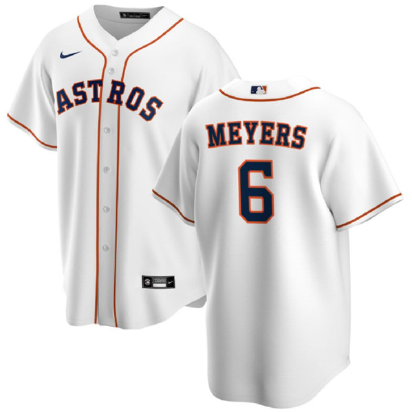 Houston Astros #6 Jake Meyers White Cool Base Stitched Jersey
