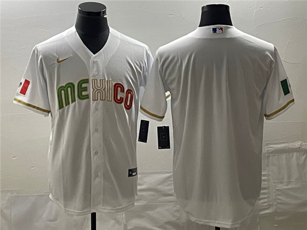 Mexico Blank White 2023 World Classic Stitched Jersey