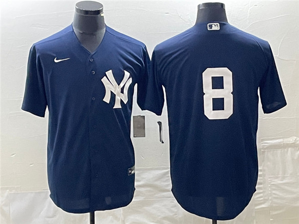 New York Yankees #8 Yogi Berra Navy Cool Base Stitched Jersey