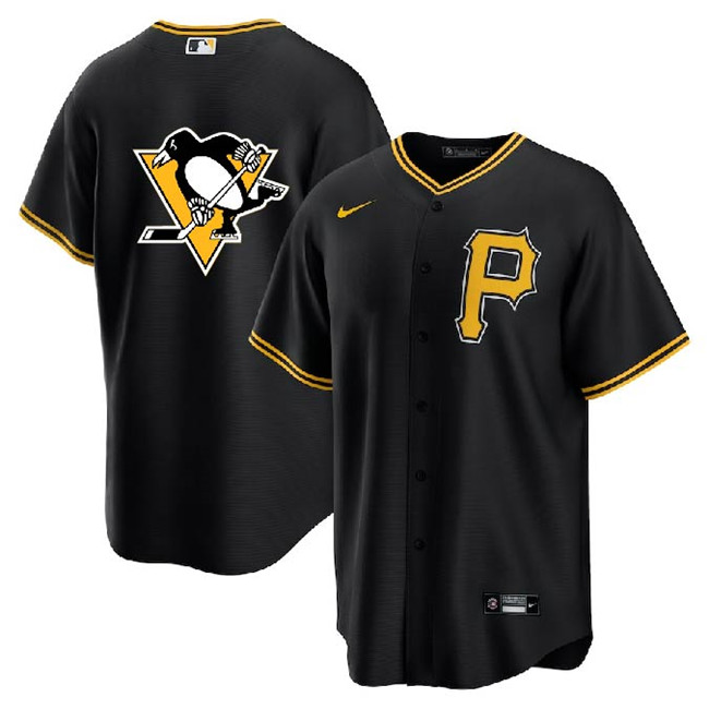 Pittsburgh Pirates Penguins Black Cool Base Stitched Jersey