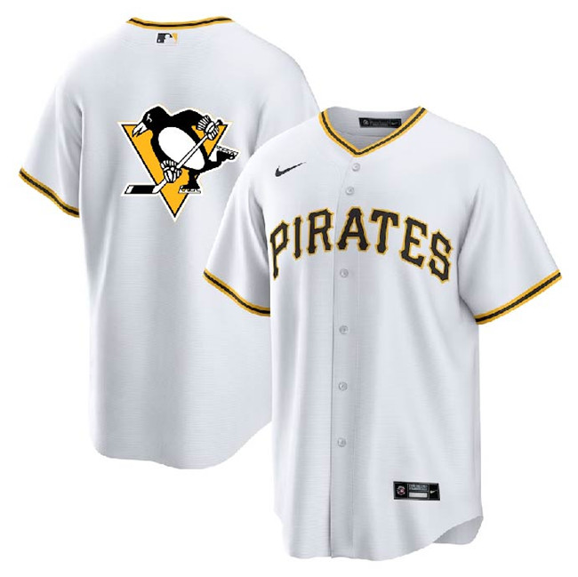 Pittsburgh Pirates Penguins White Cool Base Stitched Jersey