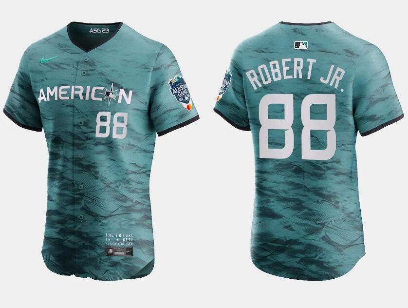 Chicago White Sox #88 Luis Robert Jr. Teal 2023 All-Star Flex Base Stitched Jersey