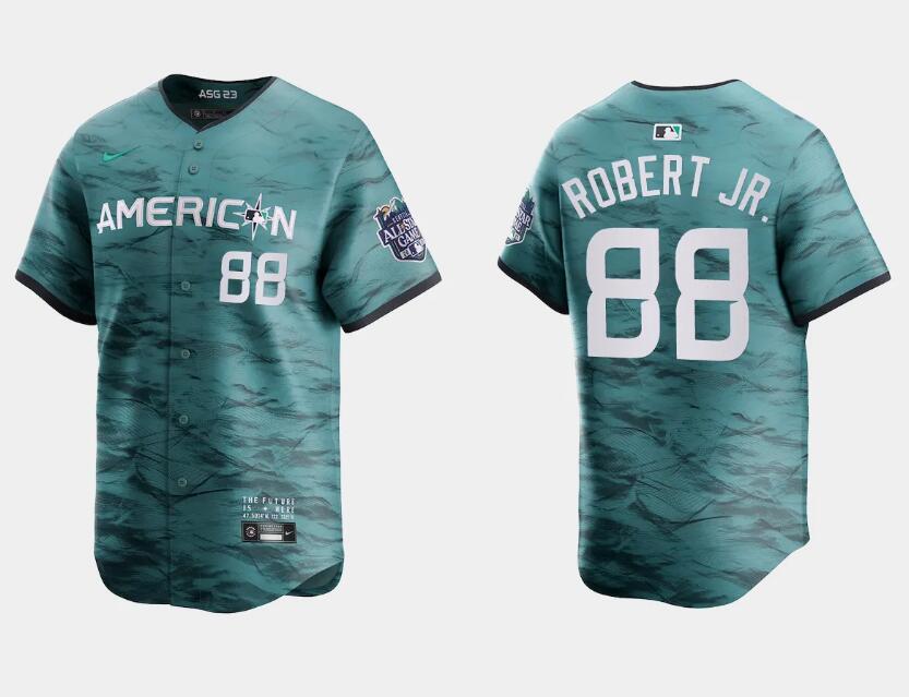 Chicago White Sox #88 Luis Robert Jr. Teal 2023 All-Star Cool Base Stitched Jersey