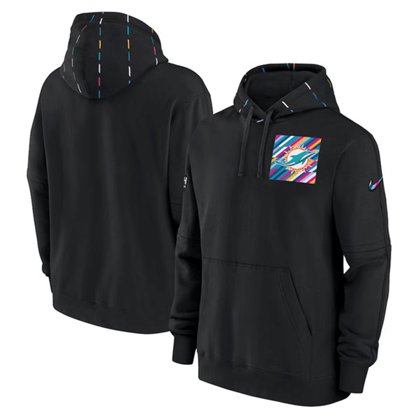Miami Dolphins Black 2023 Crucial Catch Club Pullover Hoodie