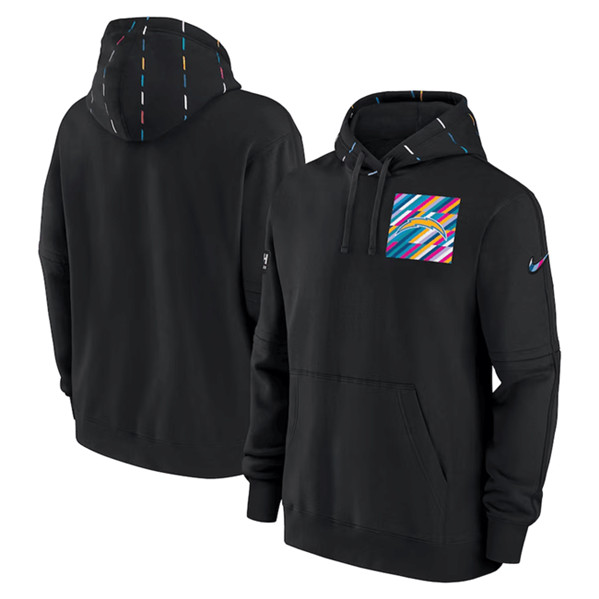Los Angeles Chargers Black 2023 Crucial Catch Club Pullover Hoodie
