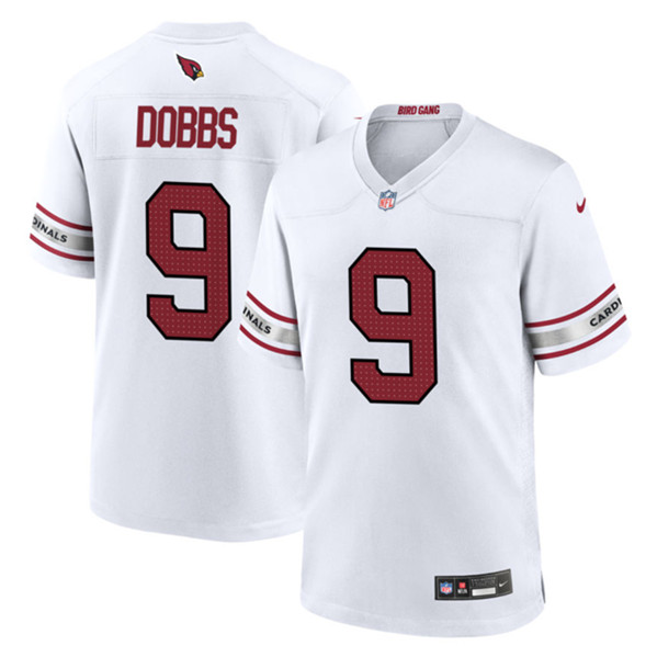 Arizona Cardinals #9 Joshua Dobbs White 2023 Stitched Game Jersey