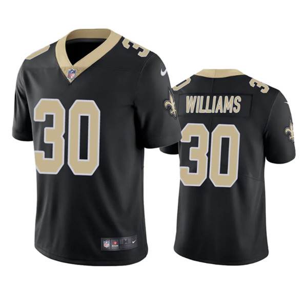 New Orleans Saints #30 Jamaal Williams Black Vapor Untouchable Stitched Jersey
