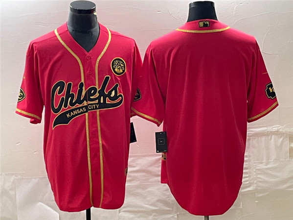 Kansas City Chiefs Blank Red Gold Cool Base Stitched Jersey