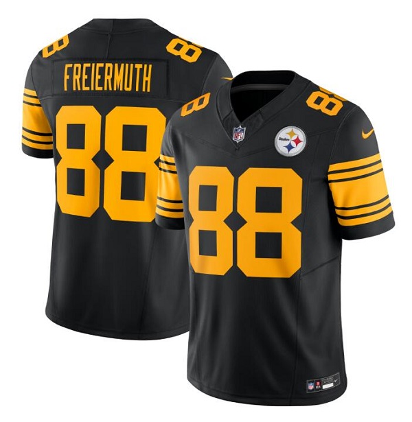 Pittsburgh Steelers #88 Pat Freiermuth Black 2023 F.U.S.E. Vapor Color Rush Limited Stitched Jersey