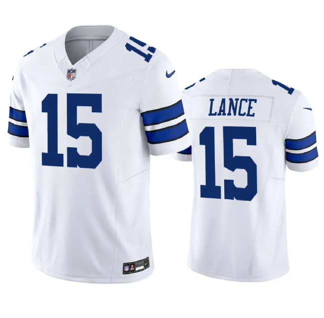Dallas Cowboys #15 Trey Lance White 2023 F.U.S.E. Limited Stitched Jersey