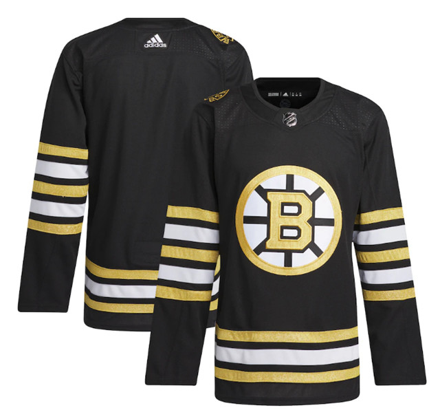 Boston Bruins Blank Black 100th Anniversary Stitched Jersey
