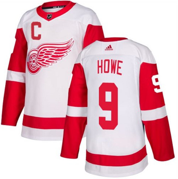 Detroit Red Wings #9 Gordie Howe White Stitched Jersey
