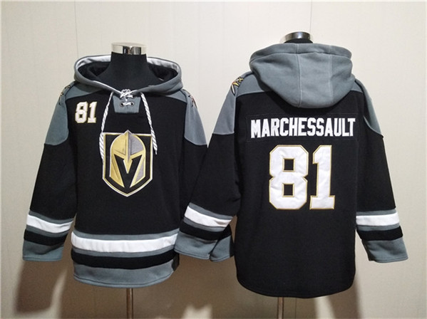 Vegas Golden Knights #81 Jonathan Marchessault Black Ageless Must-Have Lace-Up Pullover Hoodie