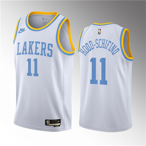 Los Angeles Lakers #11 Jalen Hood-Schifino White 2023 Draft Classic Edition Stitched Jersey