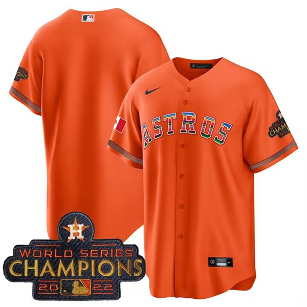 Houston Astros Blank Orange Mexico Cool Base Stitched Jersey
