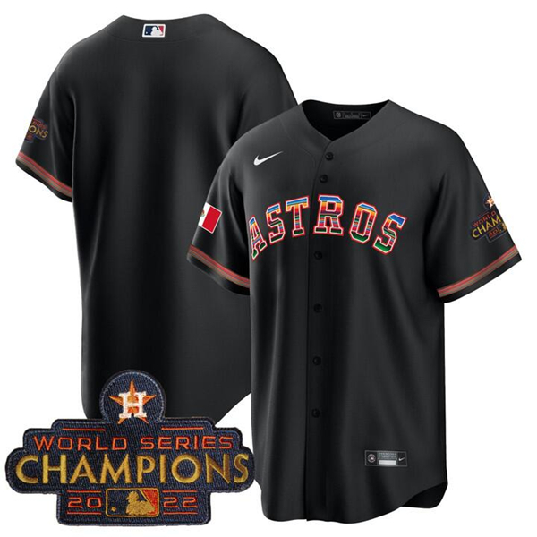 Houston Astros Blank Black Mexico Cool Base Stitched Jersey
