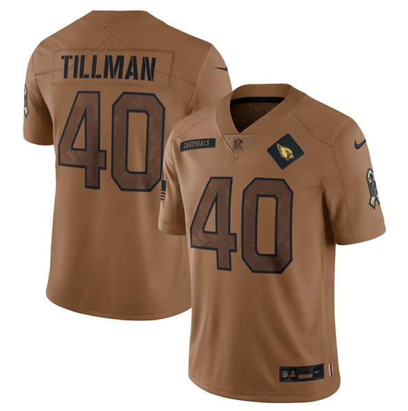 Arizona Cardinals #40 Pat Tillman 2023 Brown Salute To Service Limited Stitched Jersey